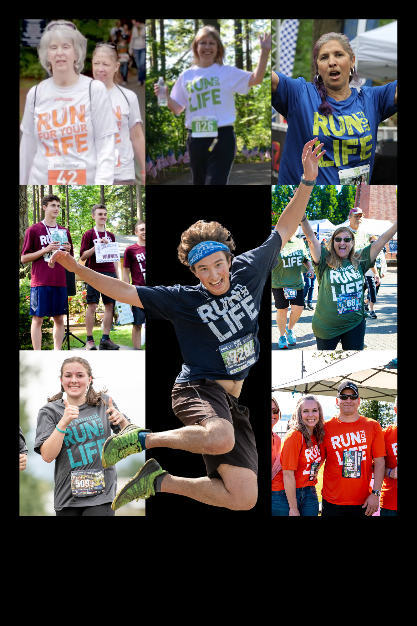Run for Life vintage shirts β years of tradition